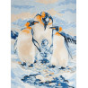 Malování podle čísel 22x30 cm - Rodina tučňáků