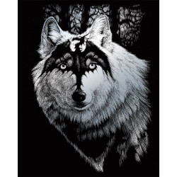 ROYAL and LANGNICKEL Stříbrný vyškrabovací obrázek -  Vlk