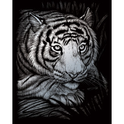 ROYAL and LANGNICKEL Stříbrný vyškrabovací obrázek -  Tygr