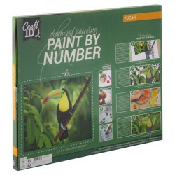 Malování podle čísel+ diamantové malování (40x50cm)- tukan