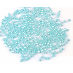 Plastové voskové korálky / perly Glance Ø3 mm mint 10g