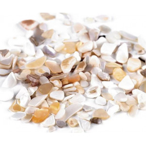 Dekorační perleťové zlomky - mix přírodní 25g přírodní