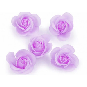Umělý květ růže Ø2,8 cm fialová 5 ks