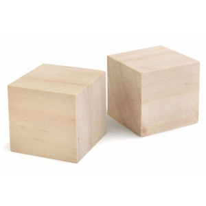 Dřevěná kostka - polotovar k dotvoření 4x4 cm 10 ks