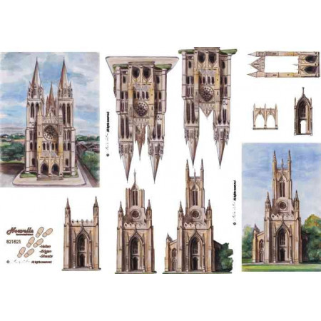 3D papíry pro vystřihování- Katedrály
