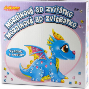 4x Mozaiková 3D zvířátka draci, X