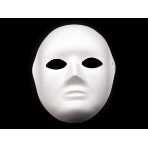 Maska na obličej k domalování bílá 1ks č.1