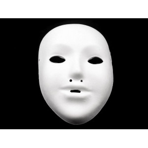 Maska na obličej dětská k domalování bílá 1ks