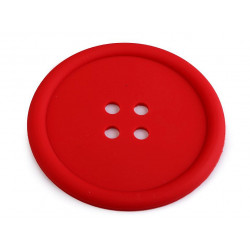 Silikonová podložka knoflík Ø9 cm červená 1ks
