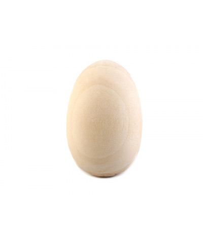 Dřevěná hlavička / velikonoční vajíčko 25x40 mm přírodní 1ks