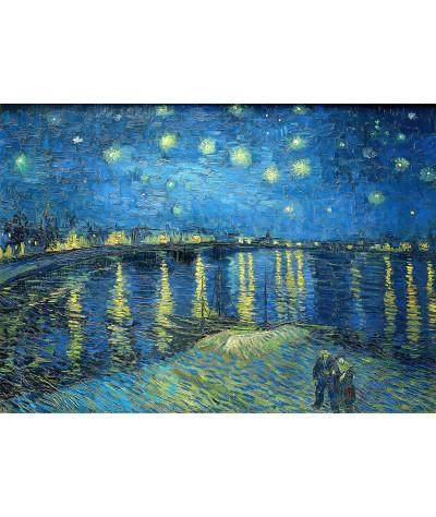 ENJOY Puzzle Vincent Van Gogh: Hvězdná noc nad Rhonou 1000 dílků
