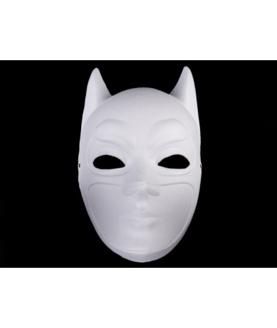 Karnevalová maska - škraboška k domalování bílá 1ks Batman