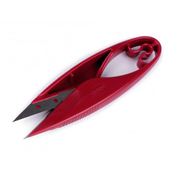 Nůžky PIN cvakačky velmi ostré s náhradním ostřím délka 11 cm červená tmavá